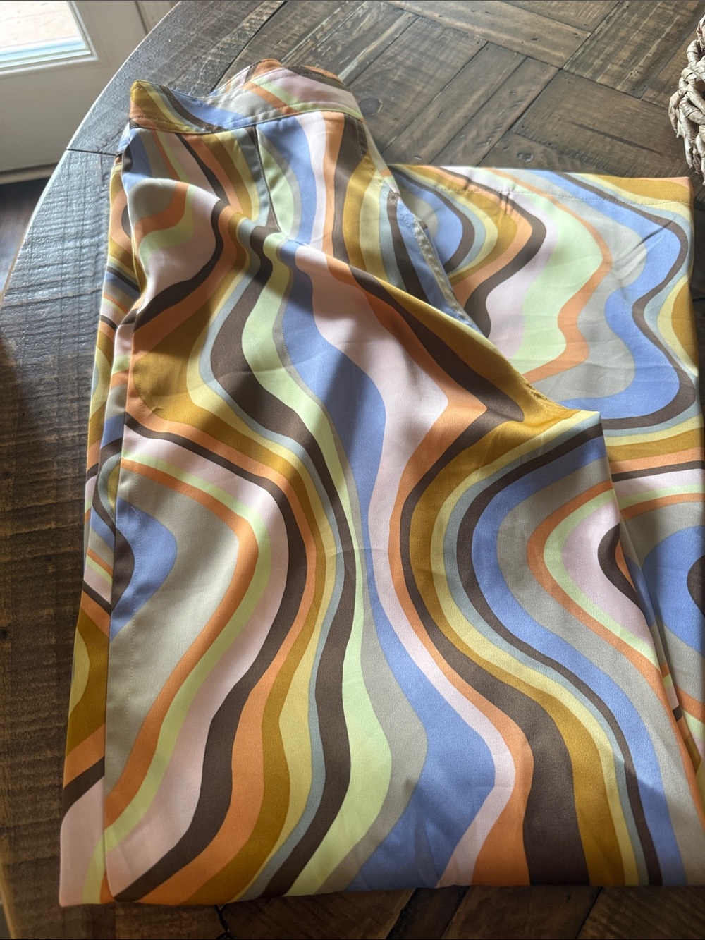 Urban Outfitters Multicolor Wavy-Stripe Maxi Skirt